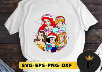 Princess Christmas SVG, Merry Christmas SVG, Xmas SVG PNG DXF EPS t shirt illustration
