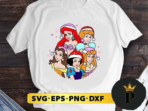 Princess christmas svg, merry christmas svg, xmas svg png dxf eps t shirt illustration