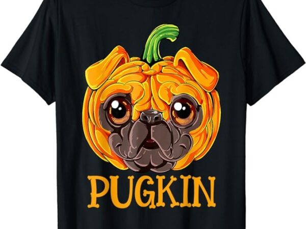 Pugkin pug pumpkin halloween thanksgiving men women dog t-shirt