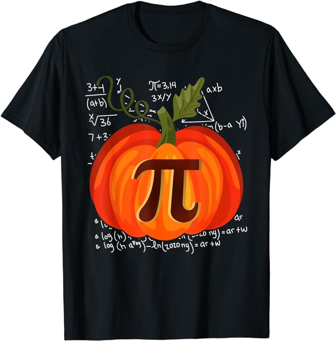 Pumpkin Pie Math Shirt Funny Halloween Thanksgiving Pi Day T-Shirt