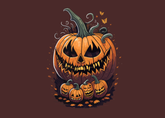 Pumpkin Halloween Tshirt Design