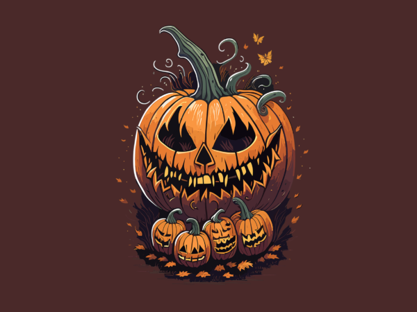 Pumpkin halloween tshirt design