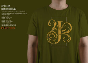 Regal vintage letter J monogram logo elegance t shirt design online