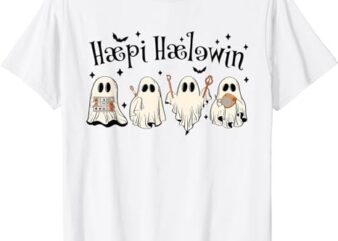 Retro Ghosts Speech Therapy Halloween Spooky SLP Women T-Shirt PNG File