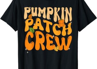 Retro Groovy Pumpkin Patch Crew Thanksgiving Fall Autumn T-Shirt