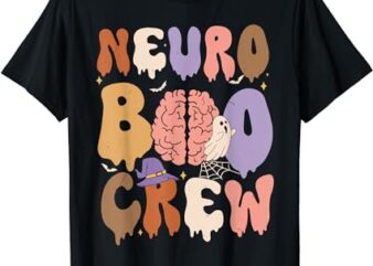 Retro Neuro Boo Crew Neurosurgery Neurology Ghost Halloween T-Shirt