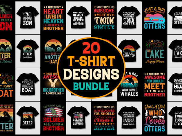 Retro vintage sunset t-shirt design bundle