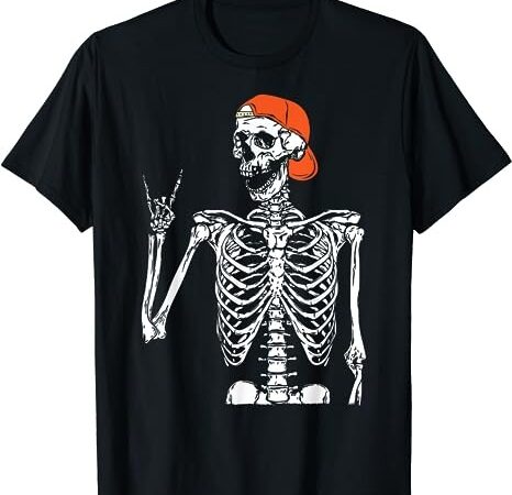Rocker skeleton hand rock on costume funny halloween gifts t-shirt png file