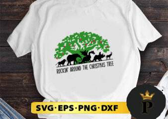 Rockin Around the Christmas Tree SVG, Merry Christmas SVG, Xmas SVG PNG DXF EPS t shirt design online