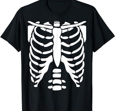 Skeleton shirt halloween costume rib cage anatomy t-shirt t-shirt png file