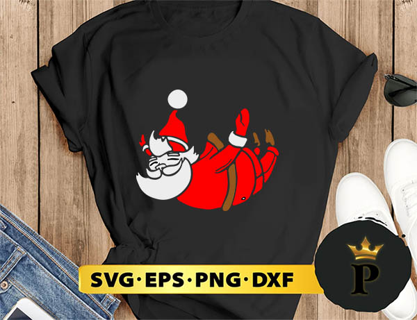 Santa Christmas Skydiving SVG, Merry Christmas SVG, Xmas SVG PNG DXF EPS