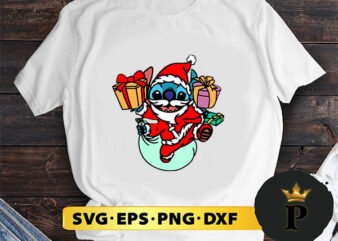 Santa Clas Stitch SVG, Merry Christmas SVG, Xmas SVG PNG DXF EPS