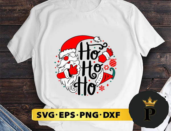 Santa Claus Ho Ho Ho Christmas SVG, Merry Christmas SVG, Xmas SVG PNG DXF EPS