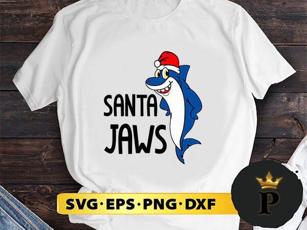 Santa jaws shark svg, merry christmas svg, xmas svg png dxf eps t shirt template vector