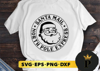 Santa Mail SVG, Merry Christmas SVG, Xmas SVG PNG DXF EPS