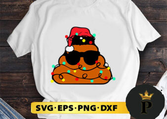 Santa Poop Emoji Candy Christmas SVG, Merry Christmas SVG, Xmas SVG PNG DXF EPS