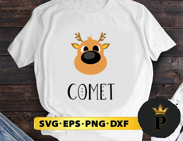 Santa Reindeer Comet Matching Group Family SVG, Merry Christmas SVG, Xmas SVG PNG DXF EPS