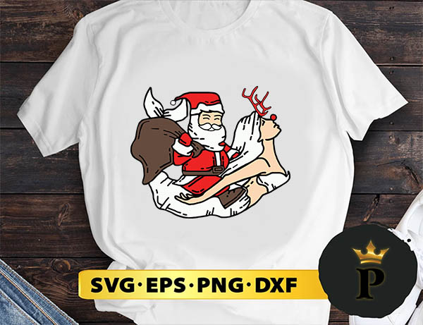 Santa Riding Mermaid Naughty Funny Christmas SVG, Merry Christmas SVG, Xmas SVG PNG DXF EPS