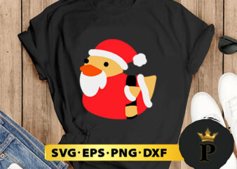 Santa Rubber Duckling Christmas SVG, Merry Christmas SVG, Xmas SVG PNG DXF EPS t shirt template vector