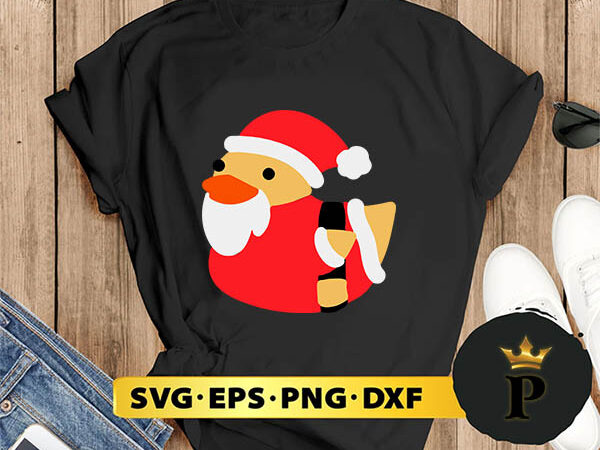 Santa rubber duckling christmas svg, merry christmas svg, xmas svg png dxf eps t shirt template vector