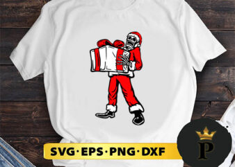 Santa Skeleton Christmas SVG, Merry Christmas SVG, Xmas SVG PNG DXF EPS t shirt template vector