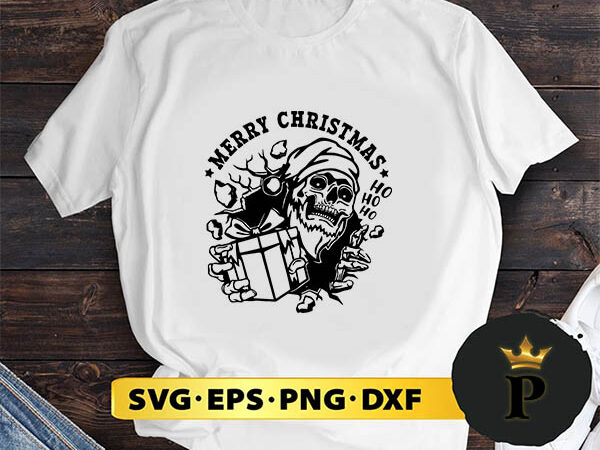 Santa skeleton merry christmas ho ho ho svg, merry christmas svg, xmas svg png dxf eps t shirt template vector