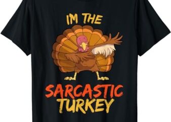 Sarcastic Turkey Matching Family Group Thanksgiving Party PJ T-Shirt
