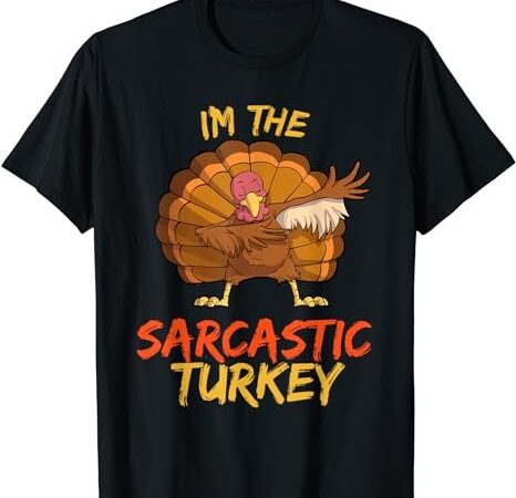 Sarcastic turkey matching family group thanksgiving party pj t-shirt