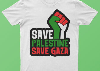 Save Palestine Save Gaza | T-shirt design for sale.