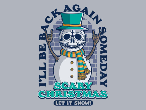 Scary christmas t shirt template vector