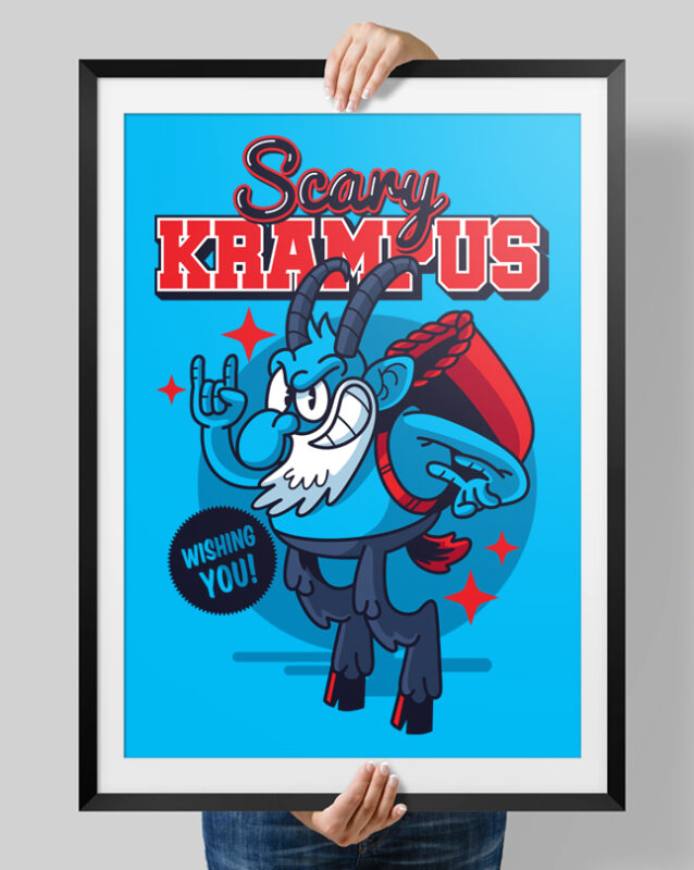 Scary Krampus wishing you