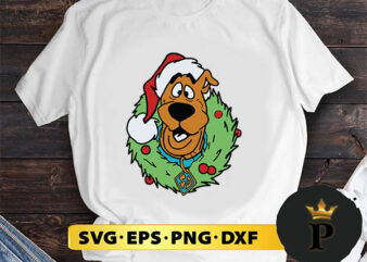 Scooby Doo Christmas SVG, Merry Christmas SVG, Xmas SVG PNG DXF EPS t shirt template vector