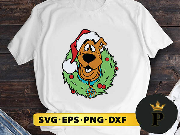 Scooby doo christmas svg, merry christmas svg, xmas svg png dxf eps t shirt template vector