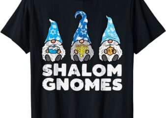 Shalom Gnomes Funny Jew Hanukkah Pajamas Chanukah PJs Women T-Shirt PNG File