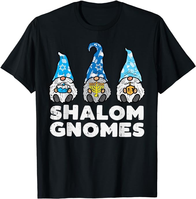 Shalom Gnomes Funny Jew Hanukkah Pajamas Chanukah PJs Women T-Shirt PNG File