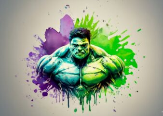 Sidharth t-shirt design, Hulk. watercolor splash, with text “Sidharth” PNG File