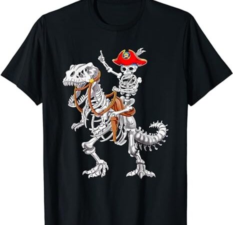 Skeleton pirate riding skeleton dinosaur halloween spooky t-shirt png file Skeleton pirate riding skeleton dinosaur halloween spooky t-shirt png file
