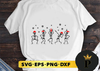 Sketelon Dancing Merry Christmas SVG, Merry Christmas SVG, Xmas SVG PNG DXF EPS