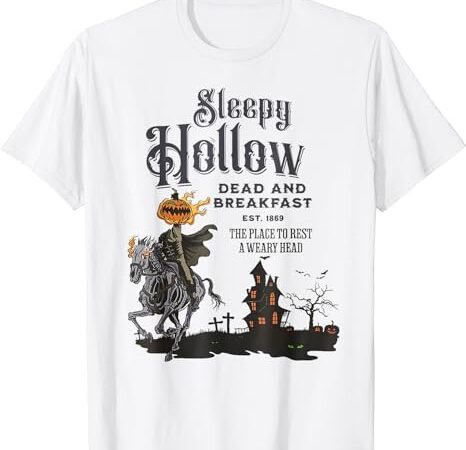 Sleepy hollow retro vintage headless horseman halloween t-shirt png file