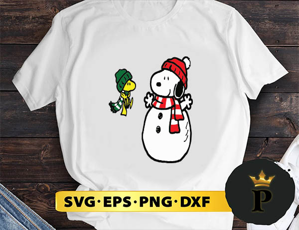 Snoopy Snowman Christmas SVG, Merry Christmas SVG, Xmas SVG PNG DXF EPS