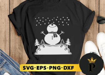 Snowman Christmas SVG, Merry Christmas SVG, Xmas SVG PNG DXF EPS