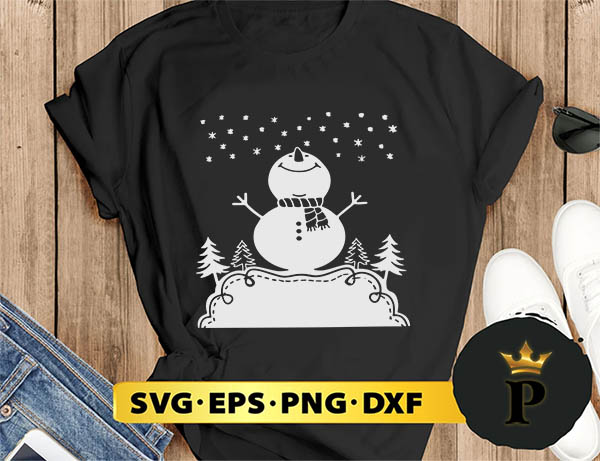 Snowman Christmas SVG, Merry Christmas SVG, Xmas SVG PNG DXF EPS