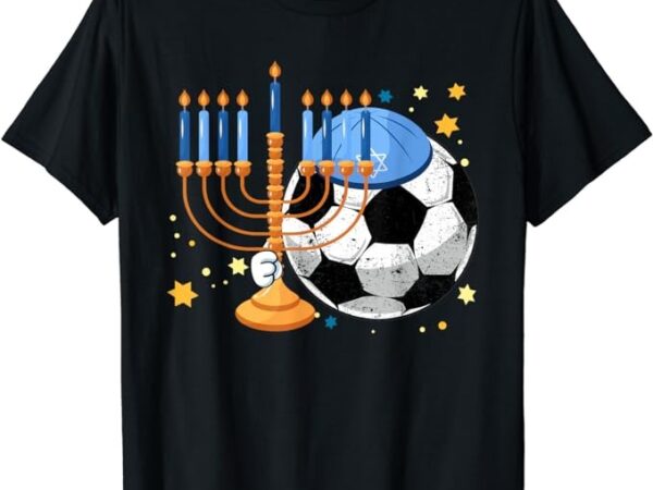 Soccer jewish menorah funny hanukkah chanukah sport lover t-shirt png file
