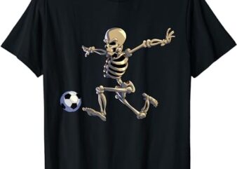 Soccer Skeleton Halloween Men Boys Soccer Player Halloween T-Shirt 1 png file
