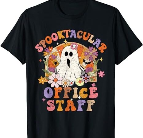 Spooktacular office staff happy halloween spooky matching t-shirt png file