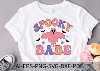 Spooky Babe, Halloween Tshirt Design