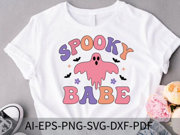 Spooky babe, halloween tshirt design