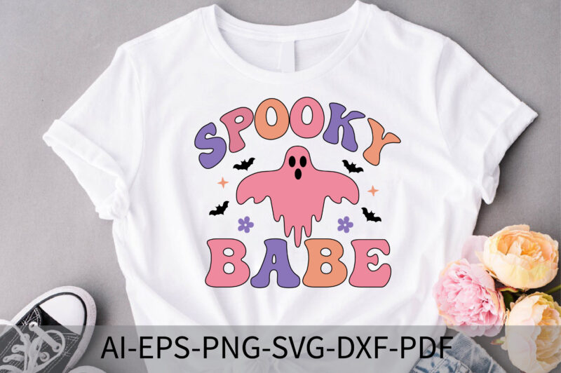 Spooky Babe, Halloween Tshirt Design