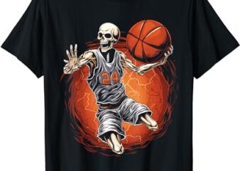 Spooky Basketball Player Skeleton Halloween Men, Women, Kids T-Shirt