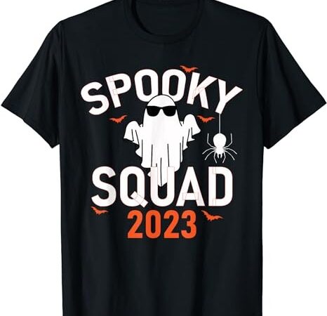 Spooky squad 2023 funny halloween monsters girls boys kids t-shirt png file